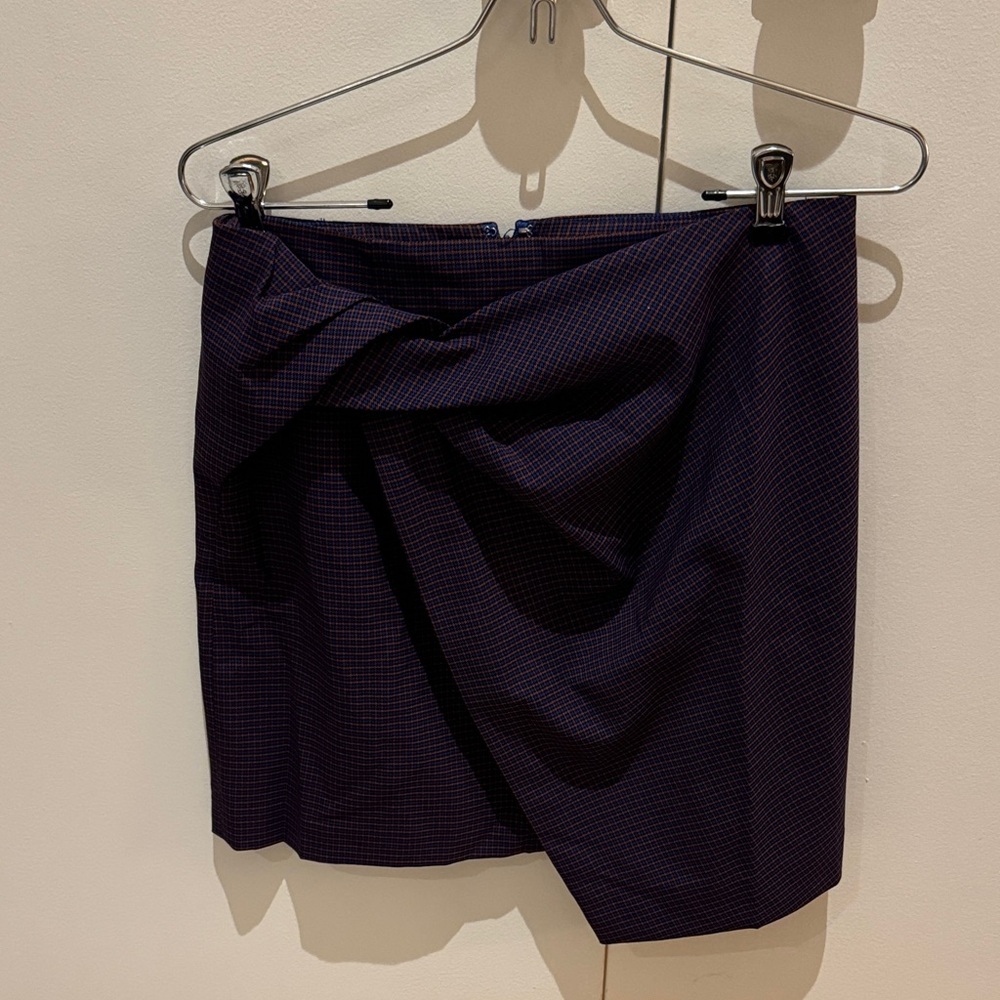 Babaton Dark Checkered Mini Skirt